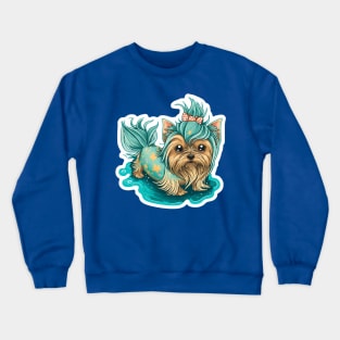 Yorkie Mermy Crewneck Sweatshirt